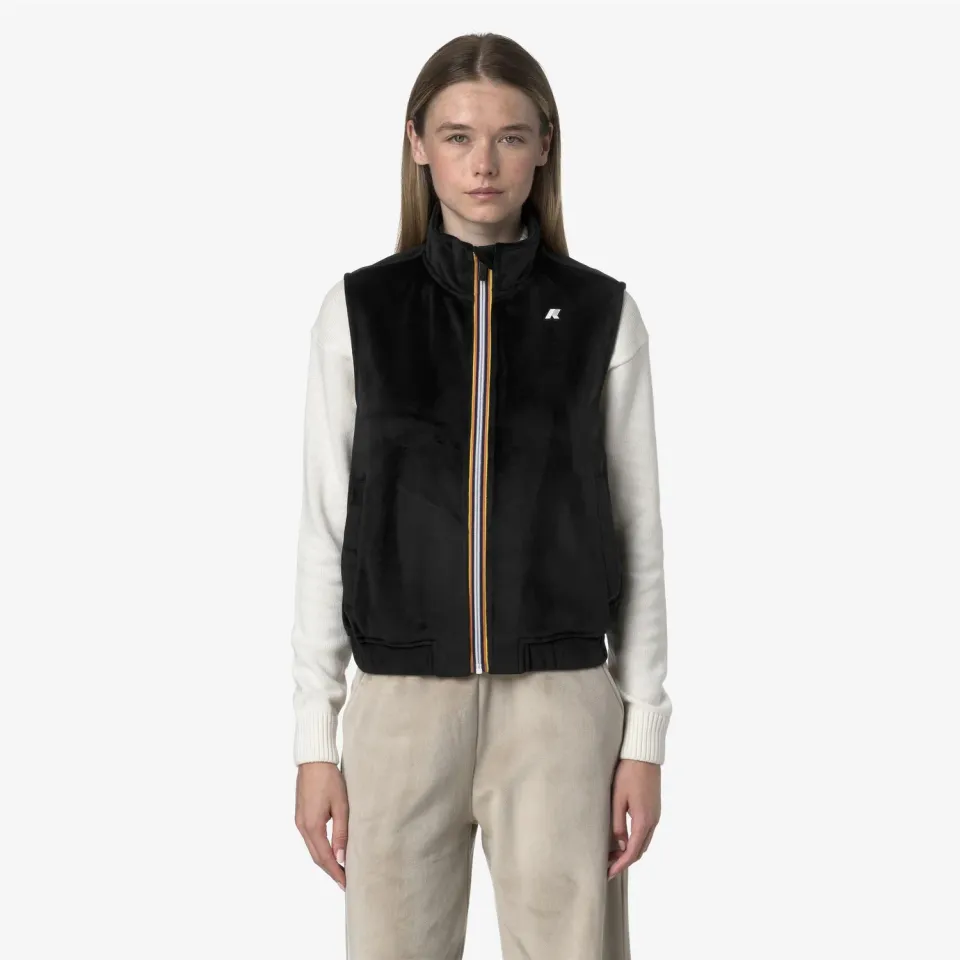 K-Way Vivielme Velour Polar vestă damă neagră fleece
