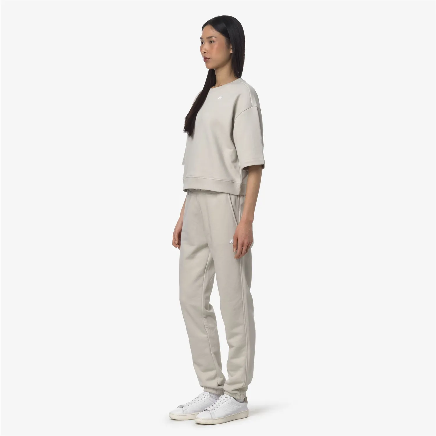 K-Way Ginevrette pantaloni sport Beige Lt bumbac