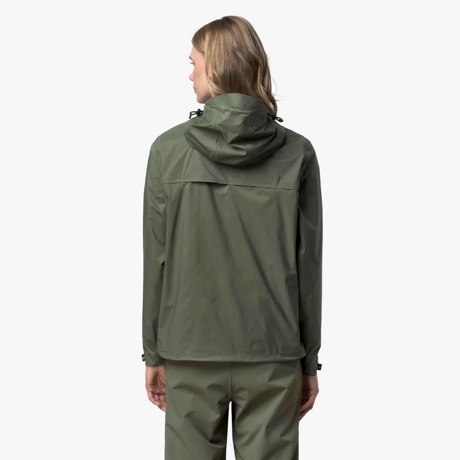 K-Way Charmain Travel palton unisex verde impermeabil