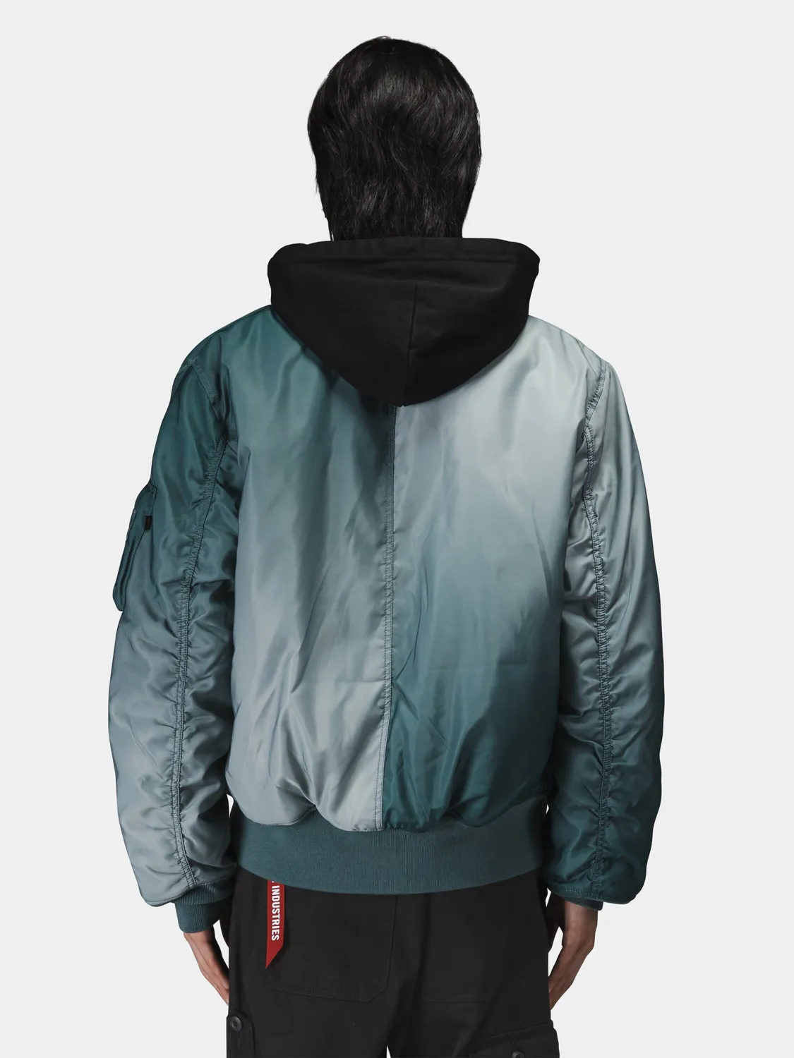 Alpha Industries Gradient Washed Flight geacă aviator blue nylon