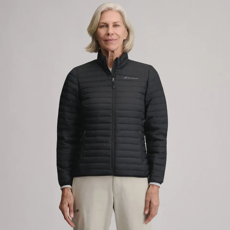 Eddie Bauer Microlight Down geacă puf damă neagră ușoară