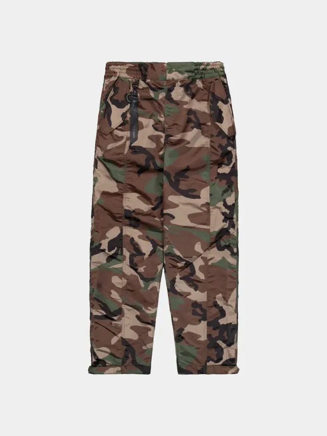 Alpha Industries MA-1 Nylon pantaloni camo woodland cargo
