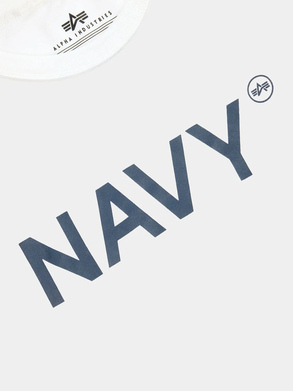 Alpha Industries Relaxed Navy Tee tricou alb bumbac