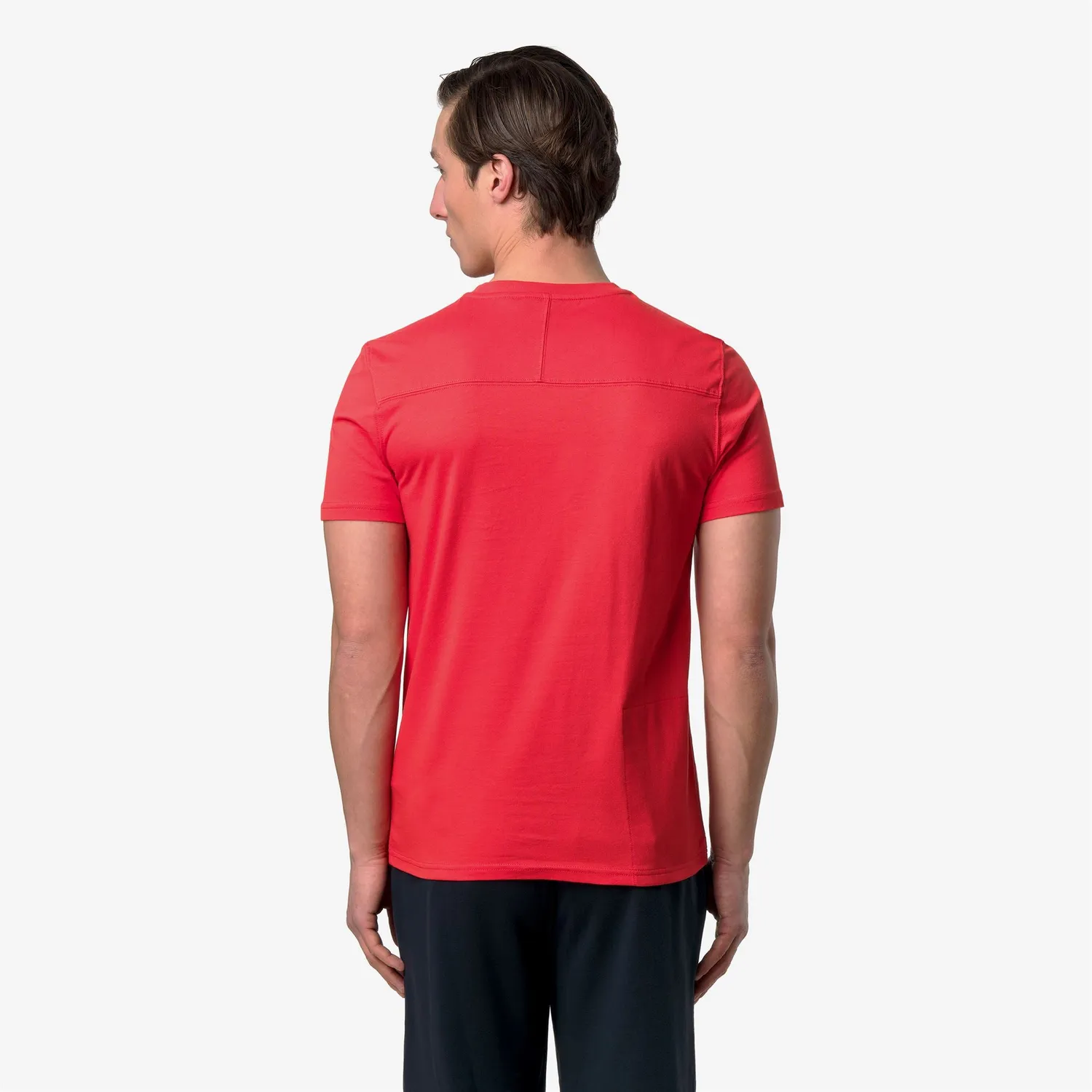K-Way Leonide tricou unisex rosu bumbac pliabil