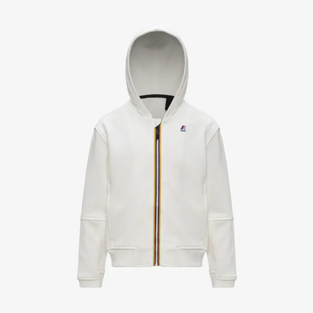 K-Way Pros PC hanorac copii alb fleece cu fermoar