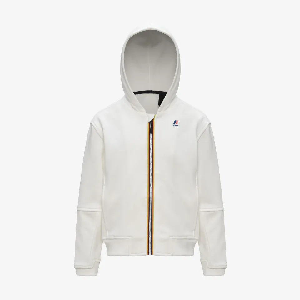 K-Way Pros PC hanorac copii alb fleece cu fermoar