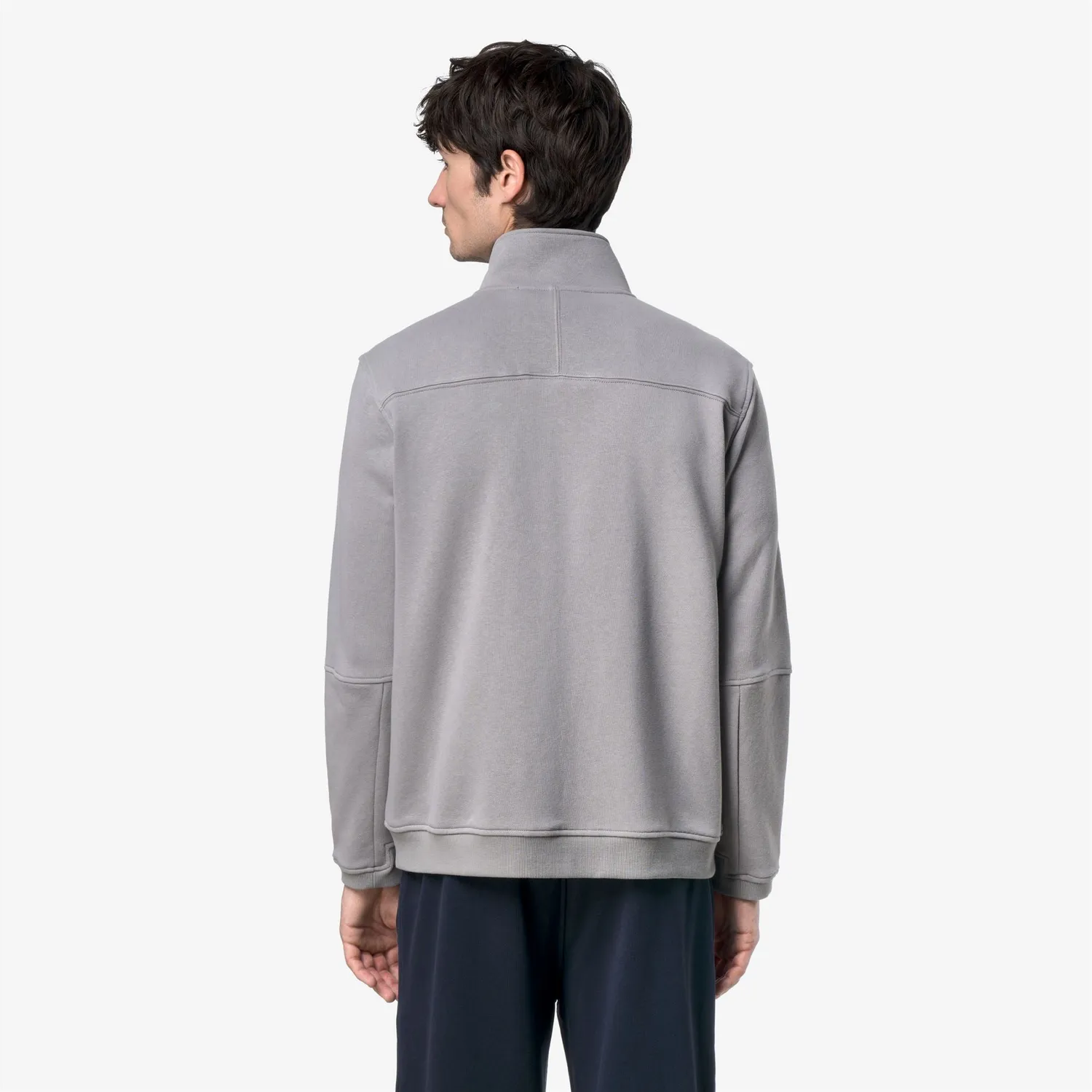 K-Way Pepin Poly Cotton hanorac unisex Grey Frost fleece usor