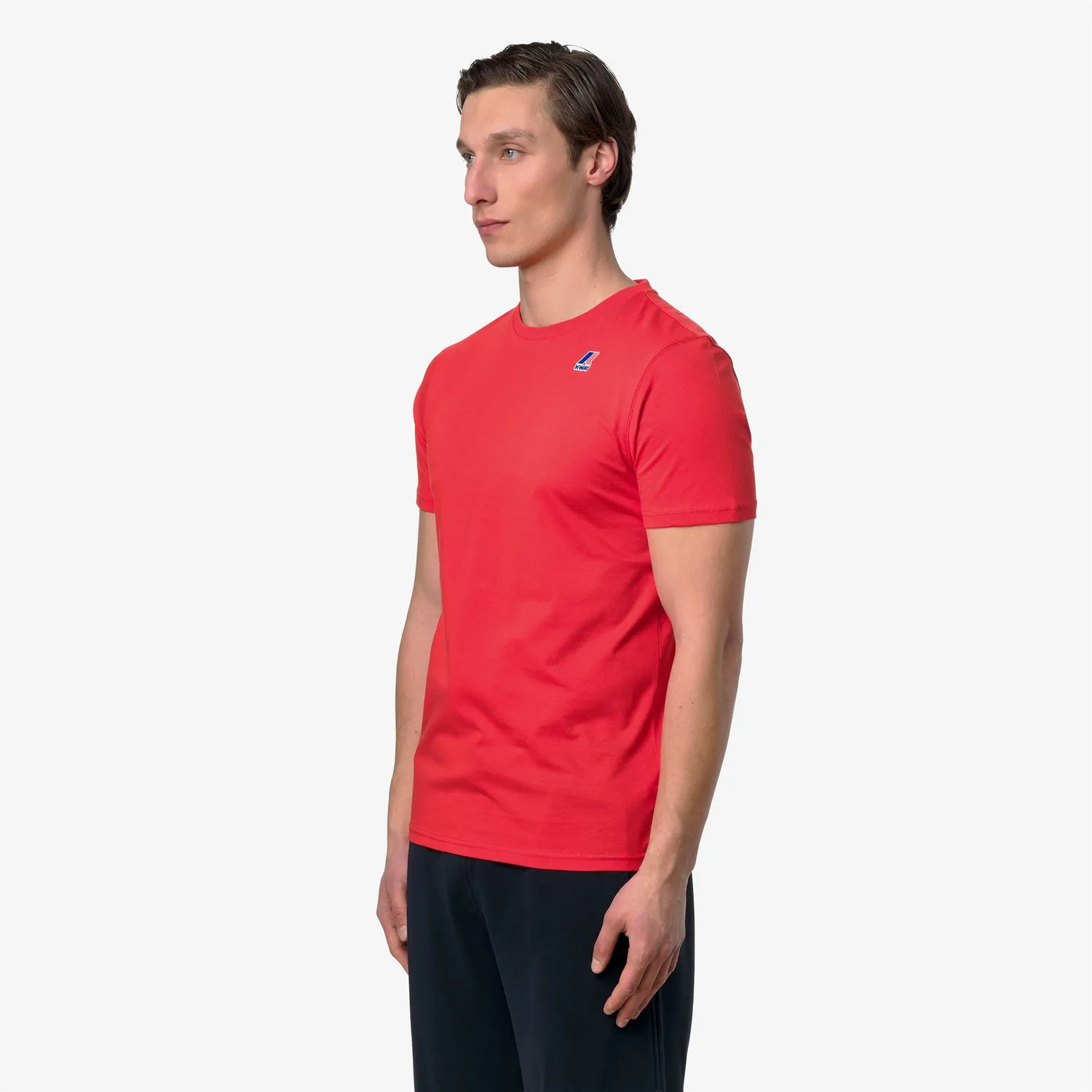 K-Way Leonide tricou unisex rosu bumbac pliabil