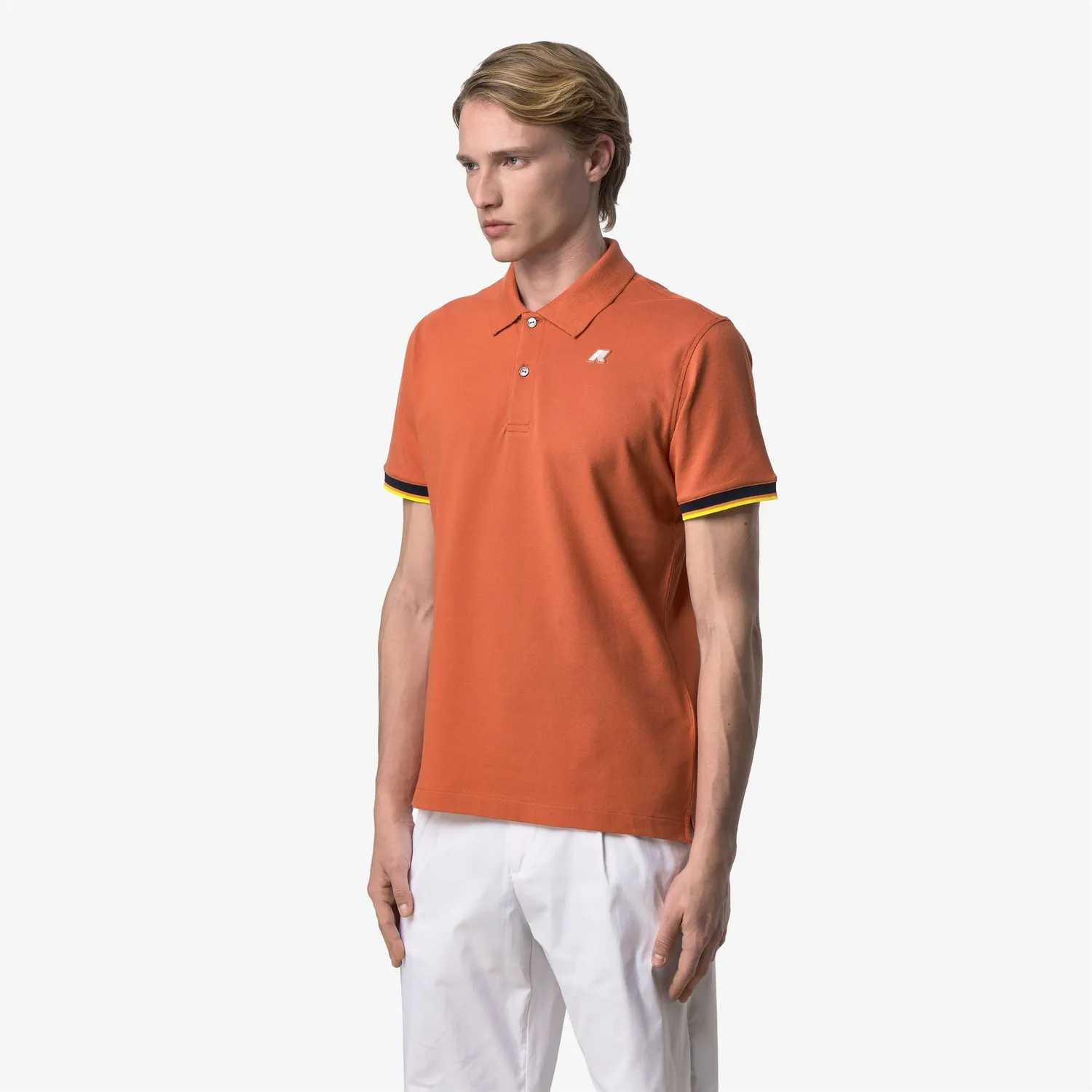 K-Way Vincent Pique Slim polo barbati caramiziu elastic