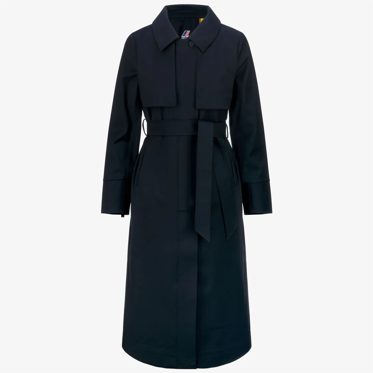 K-Way Jesel Tech Wool Blend palton dama albastru fleece impermeabil