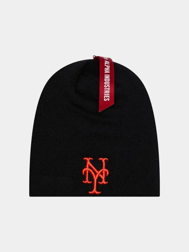Alpha Industries New York Mets x New Era caciula neagra lana merinos