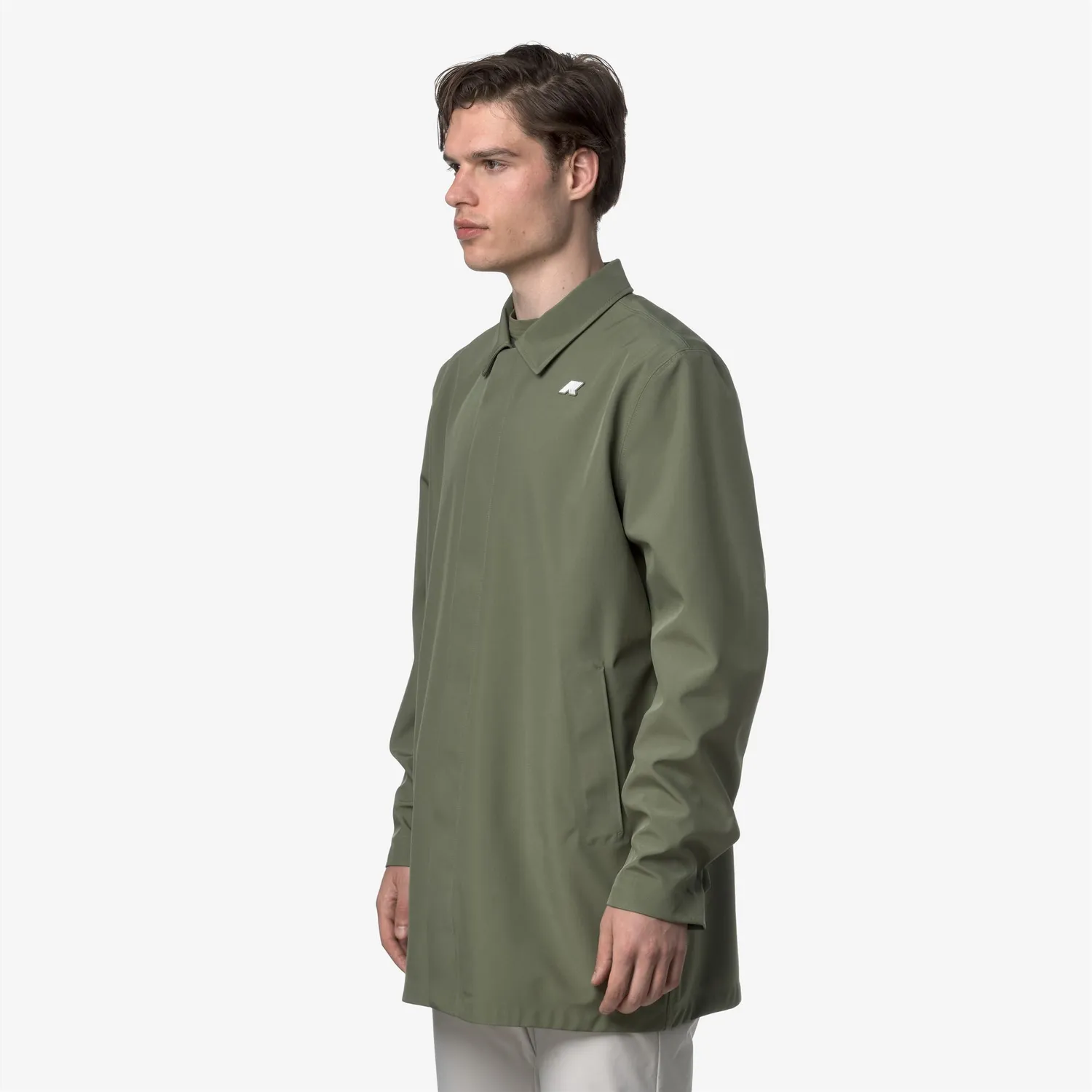 K-Way Benny Bonded Jersey palton barbati verde impermeabil