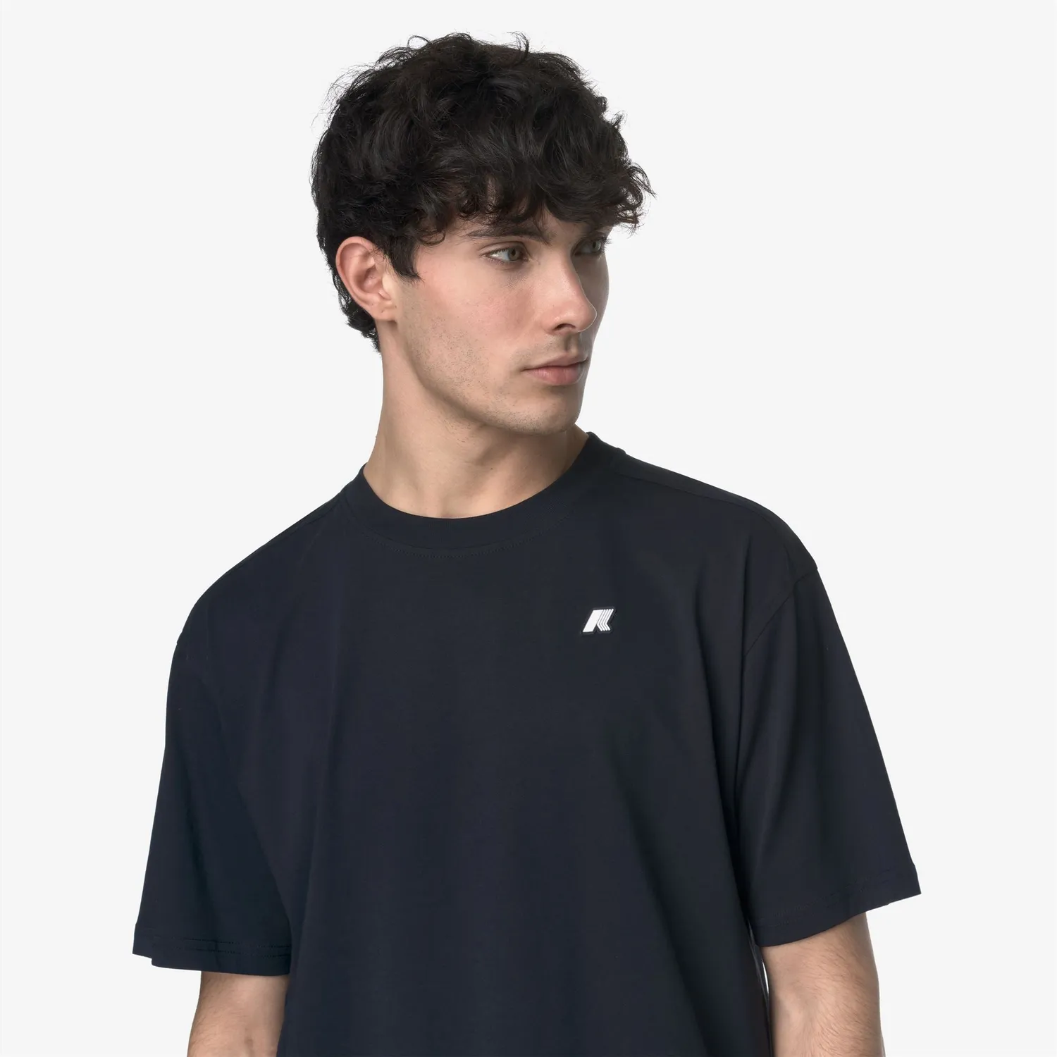 K-Way Solo Jersey tricou barbati albastru bumbac