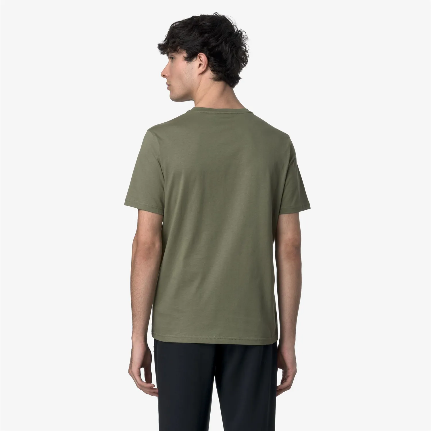 K-Way Sigur Jersey Slim tricou bărbați Green Lichen bumbac