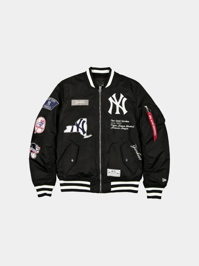 Alpha Industries Yankees MA-1 geaca bomber neagra