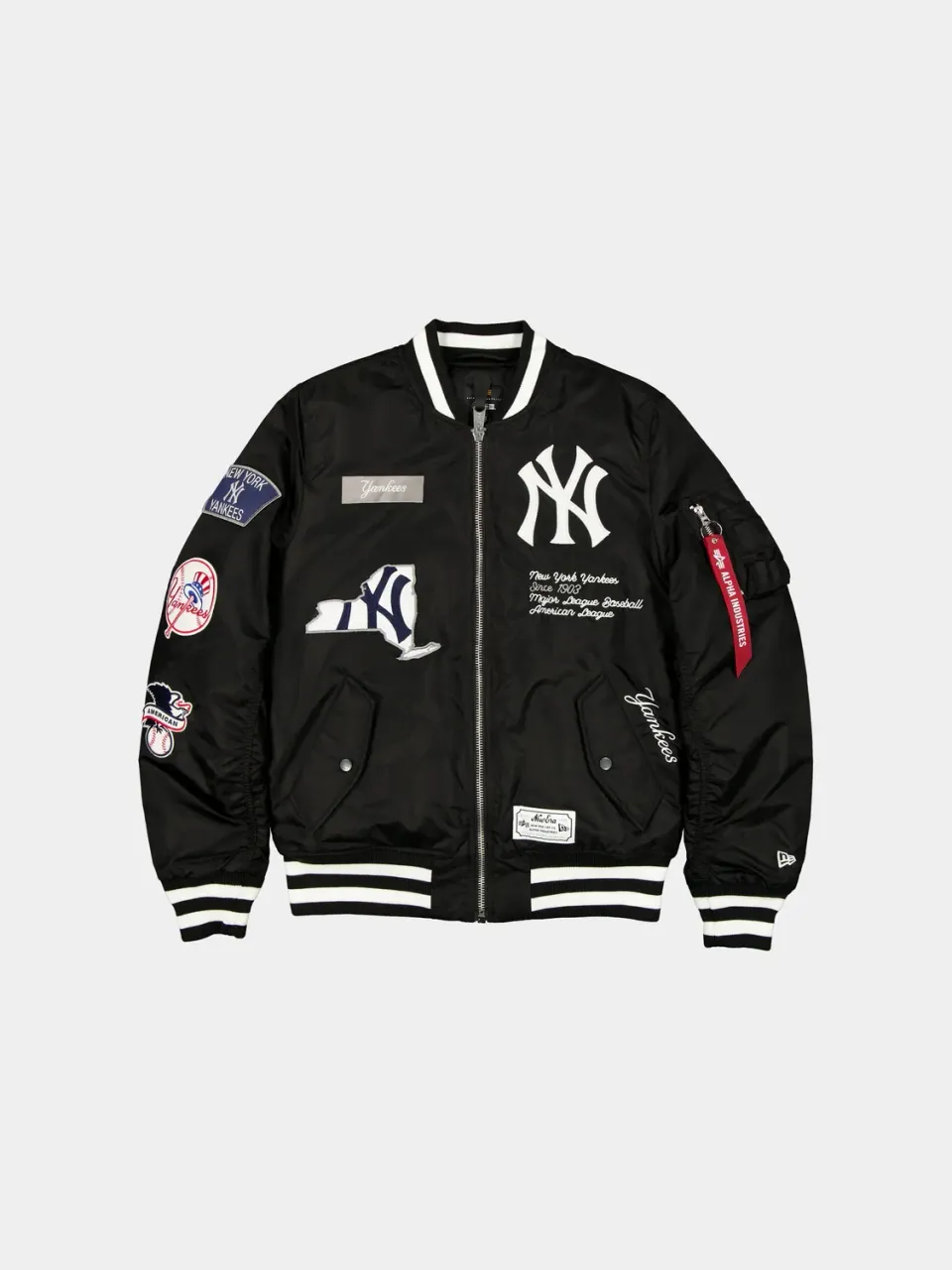 Alpha Industries Yankees MA-1 geaca bomber neagra