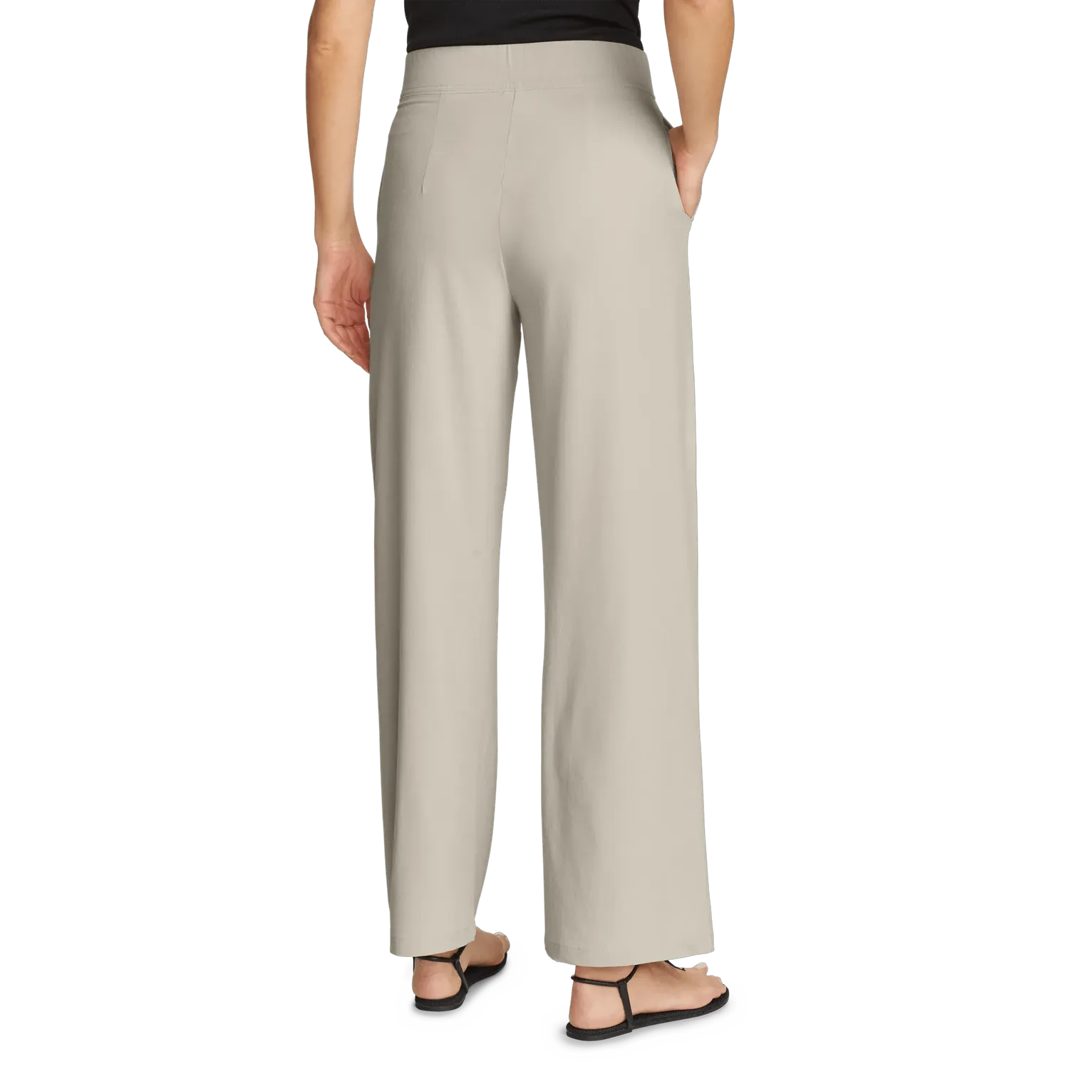 Eddie Bauer Departure pantaloni damă evazați talie înaltă negri