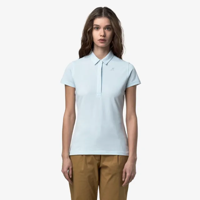 K-Way Amedea K1127GW polo damă albastru bumbac