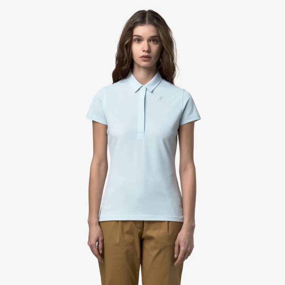 K-Way Amedea K1127GW polo damă albastru bumbac