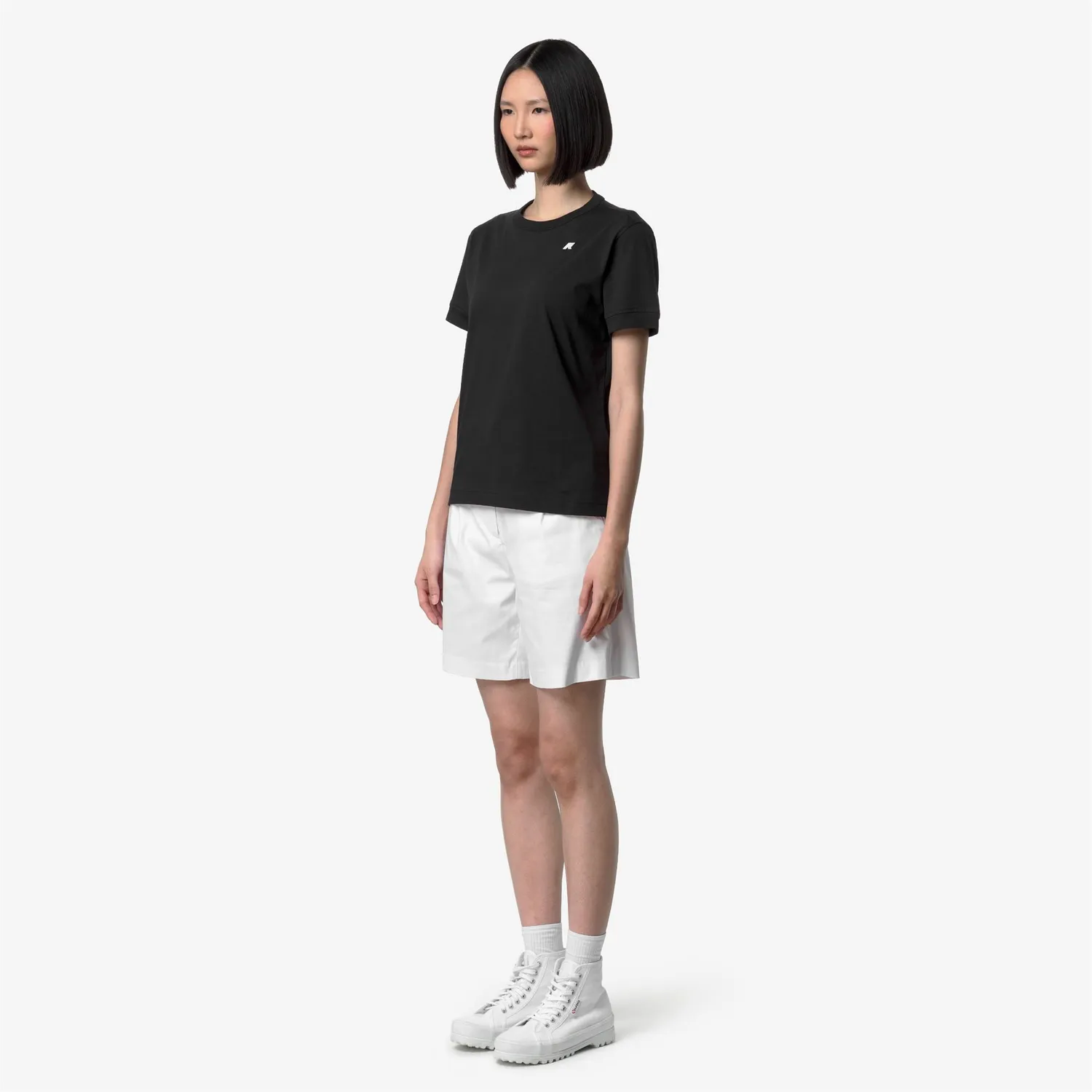 K-Way Emel Jersey tricou damă negru din bumbac
