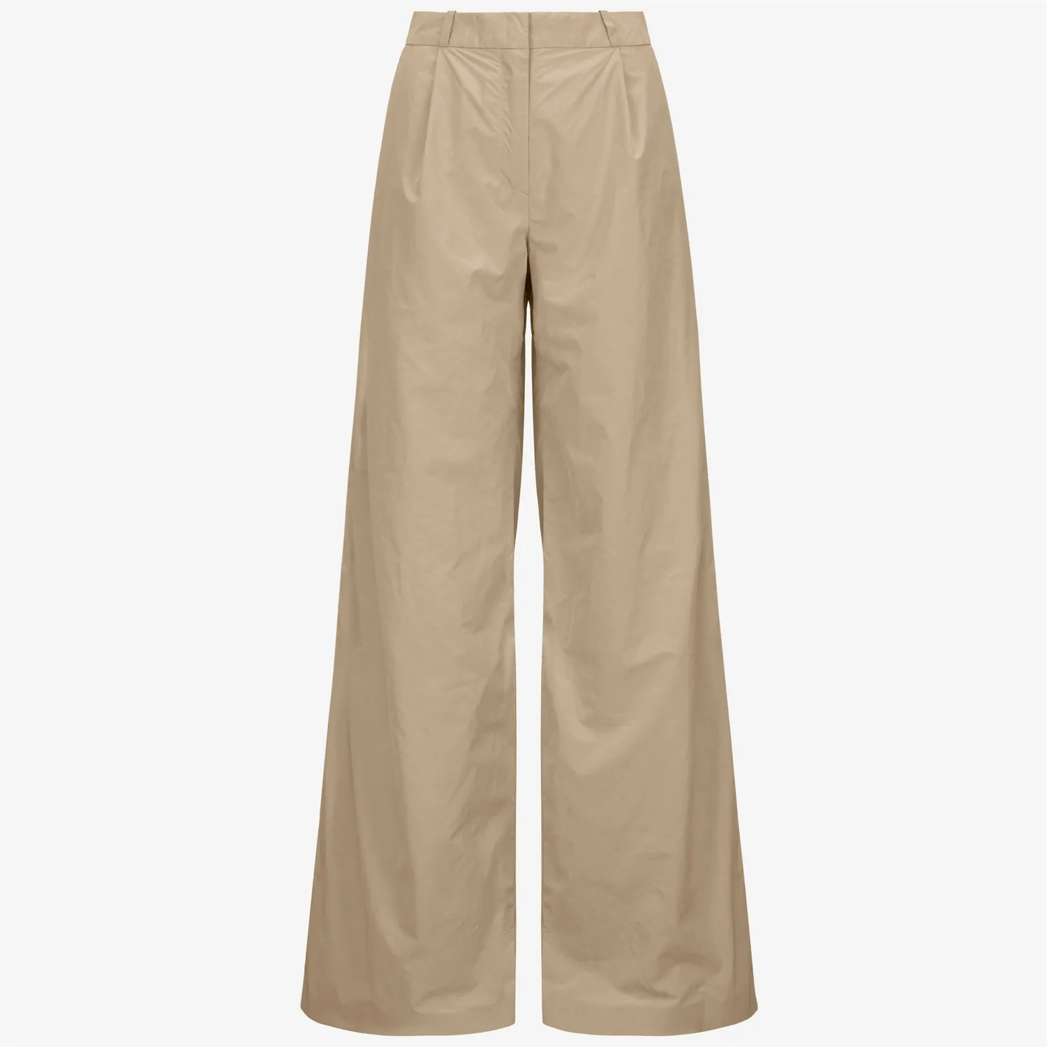 K-Way Pigalle pantaloni dama bej cu croi larg