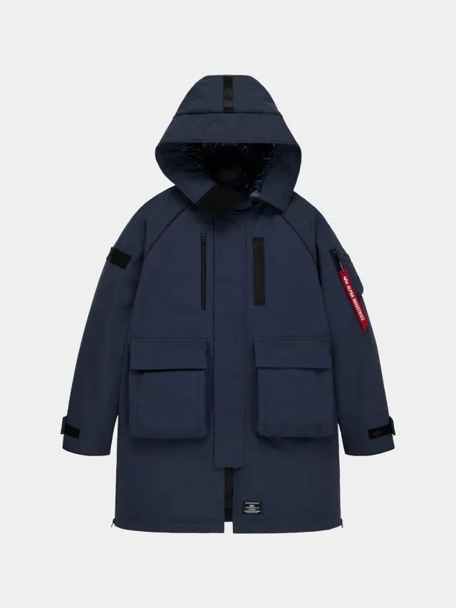 Alpha Industries Sergeant Puffer Parka palton albastru puf