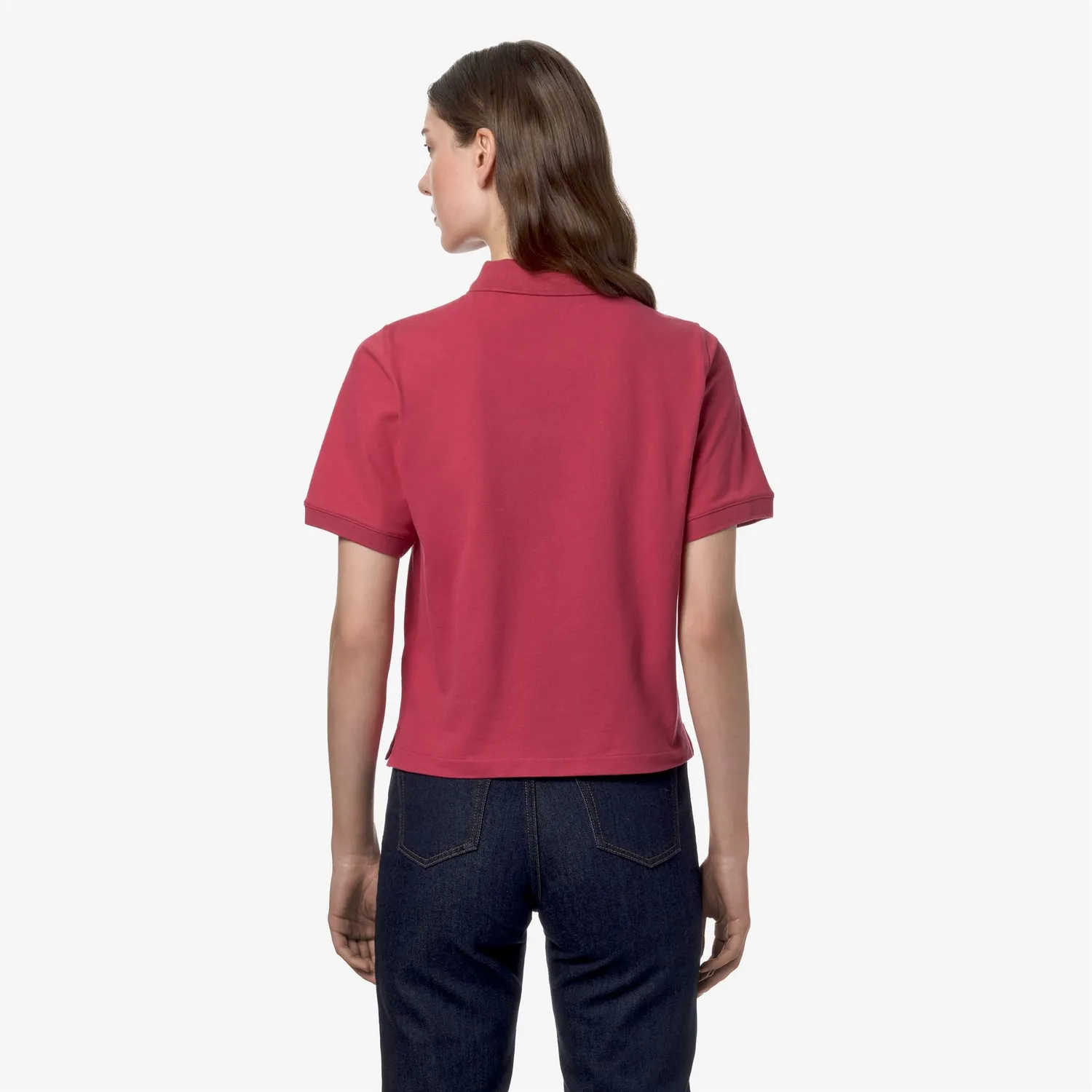 K-Way Liselle polo dama roz inchis bumbac stretch