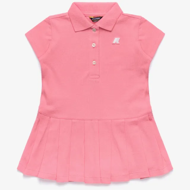 K-Way Dollie Pique rochie fetițe roz polo midi vară