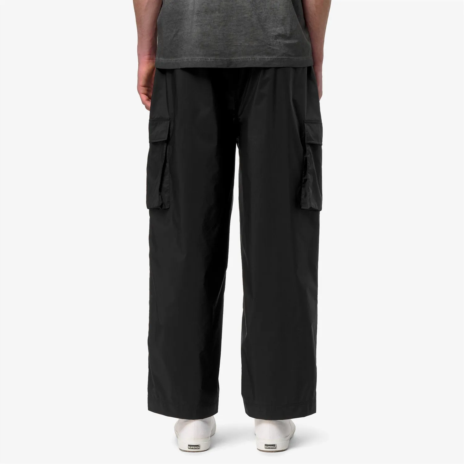 K-Way Mat LF pantaloni cargo barbati negri impermeabili