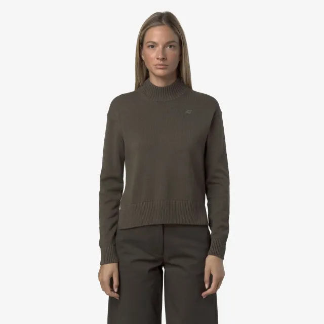 K-Way Agata Cotton Cashmere pulover verde damă