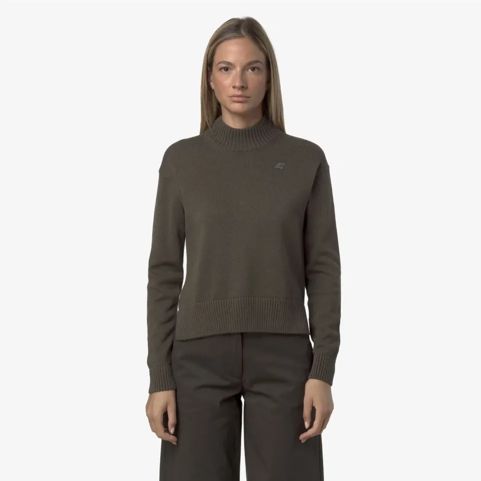 K-Way Agata Cotton Cashmere pulover verde damă