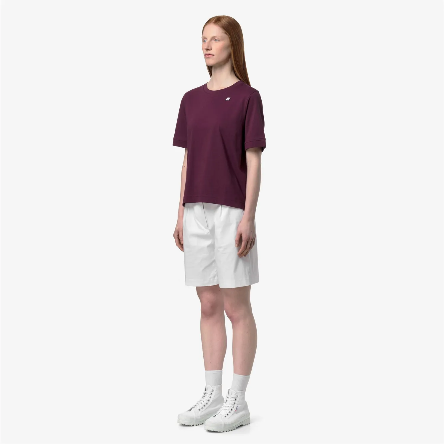 K-Way Selune Jersey tricou dama mov bumbac boxy