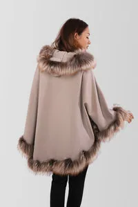 Mareus Brown Frost 80 capa casmir dama cu vulpe