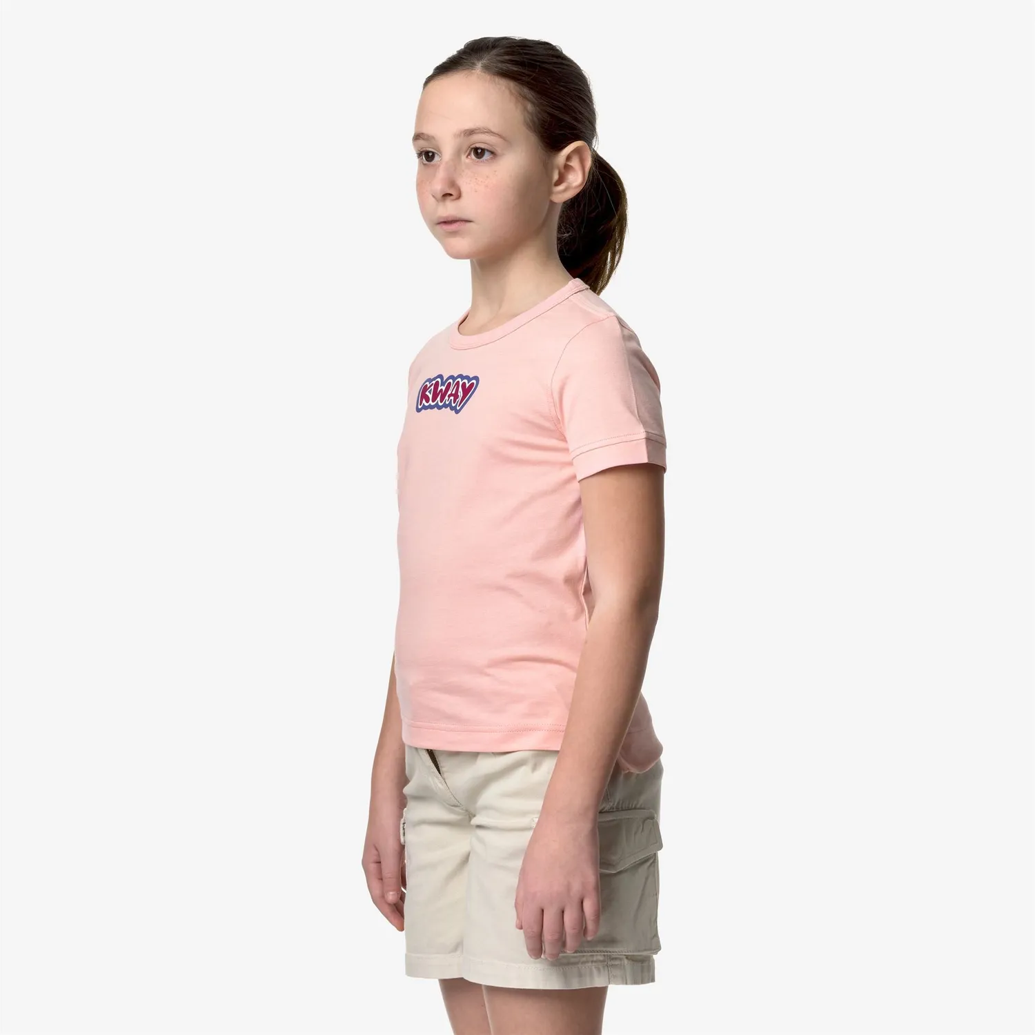K-Way Emel Graphic tricou fete roz bumbac 100%