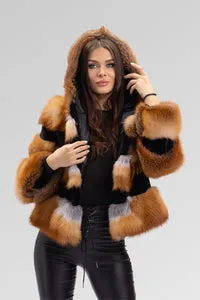 Mareus Brown Frost 243 haina blana vulpe maro cu gluga