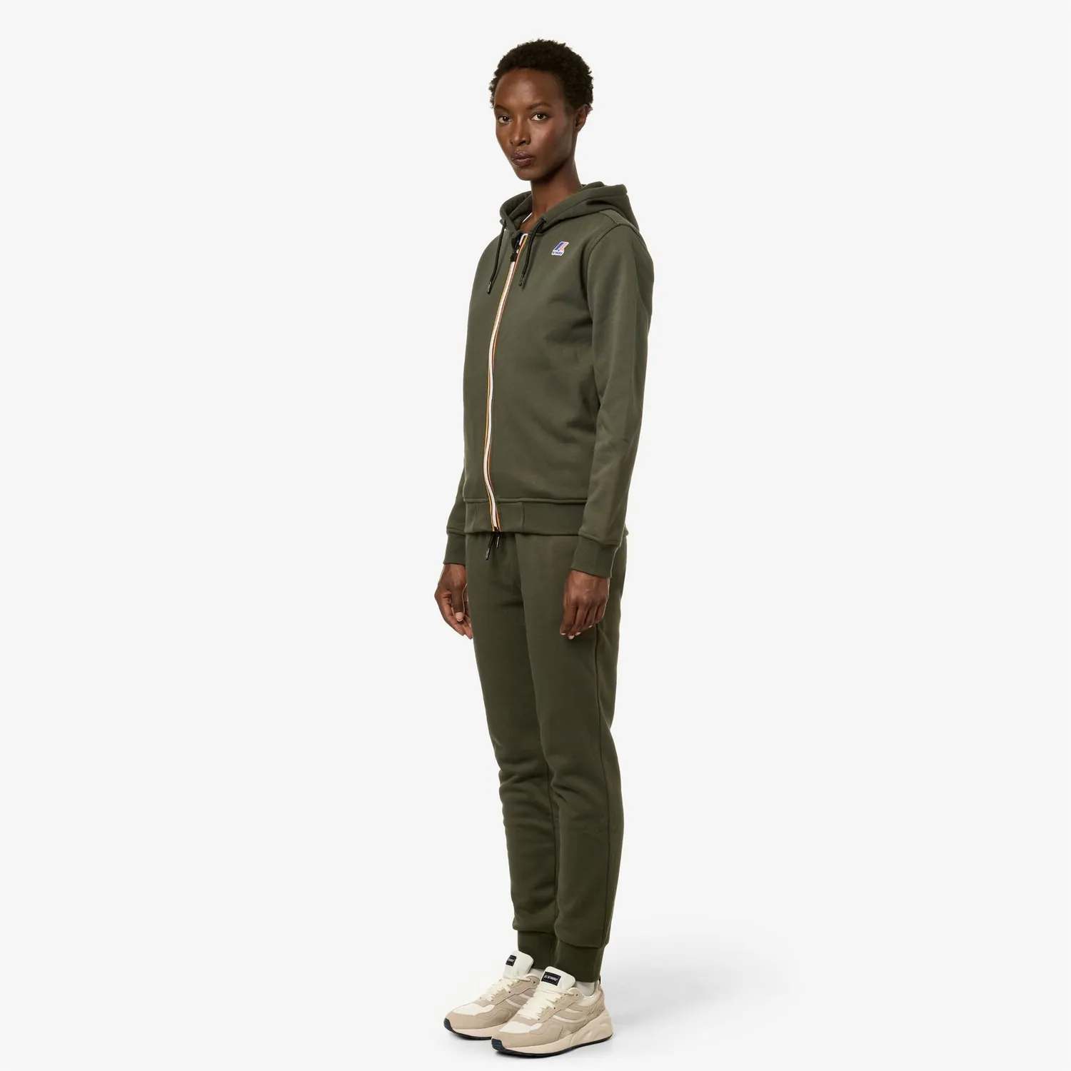 K-Way Le Vrai Bishop pantaloni sport verzi fleece