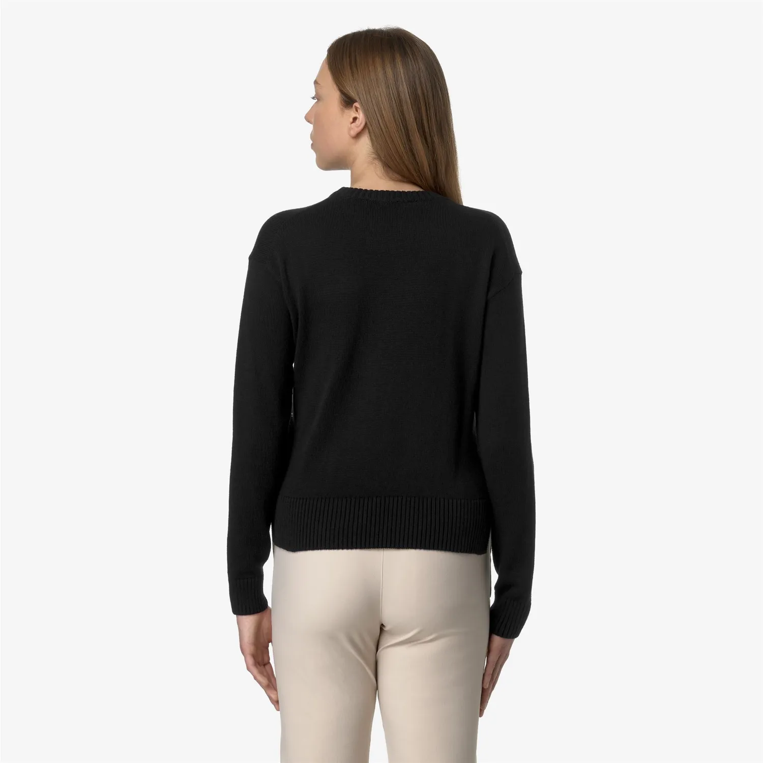 K-Way Domitine pulover dama negru bumbac casmir