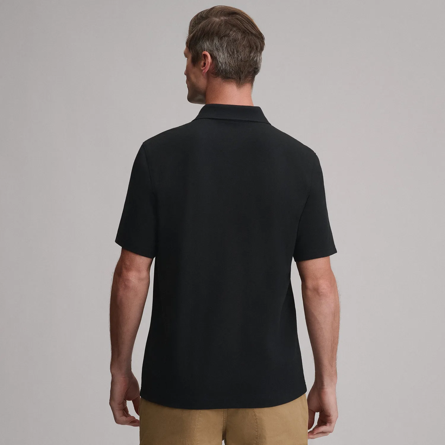 Eddie Bauer Signature Piqué tricou polo bărbați Blue Fog