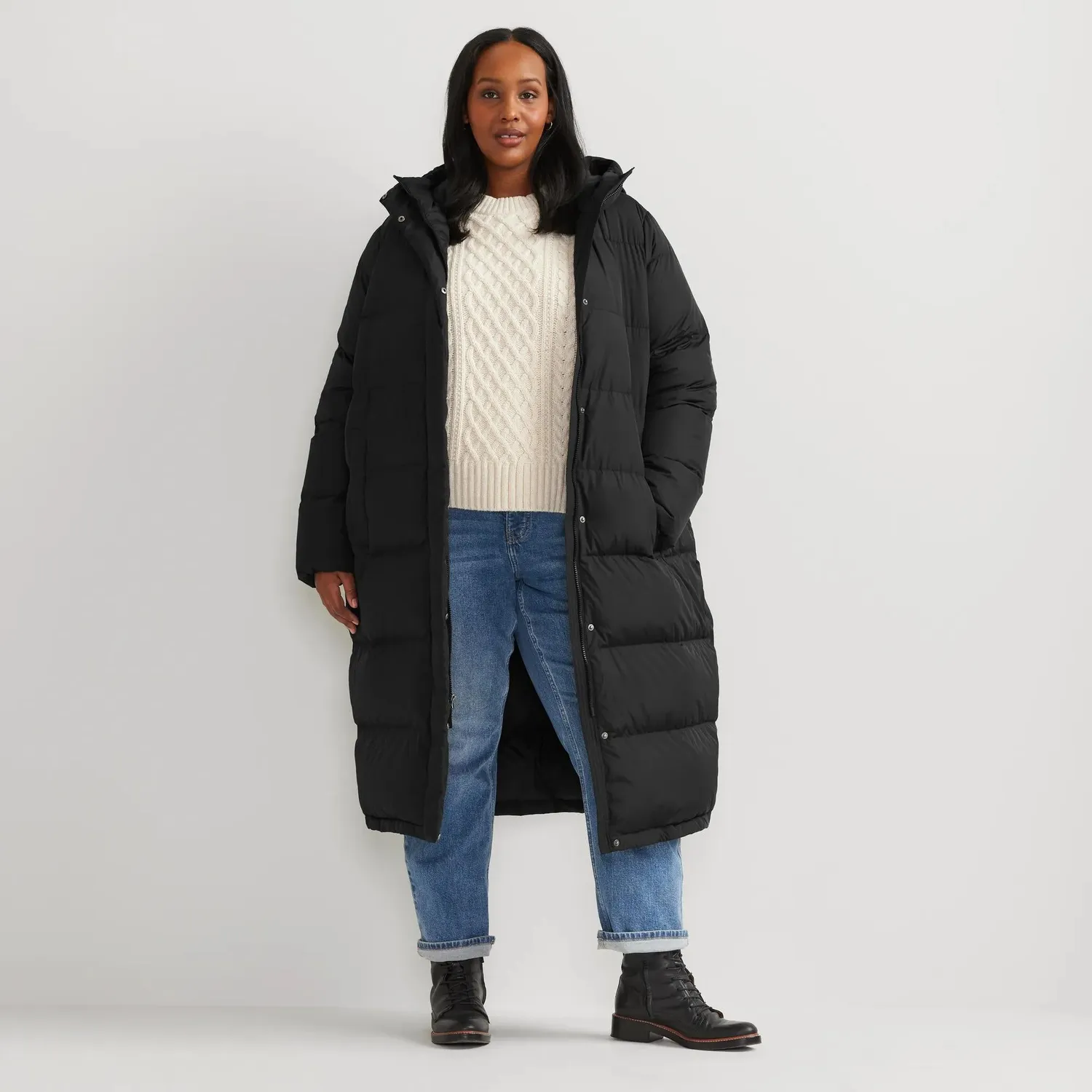 Eddie Bauer Ketchum Down palton dama Negru puf 650
