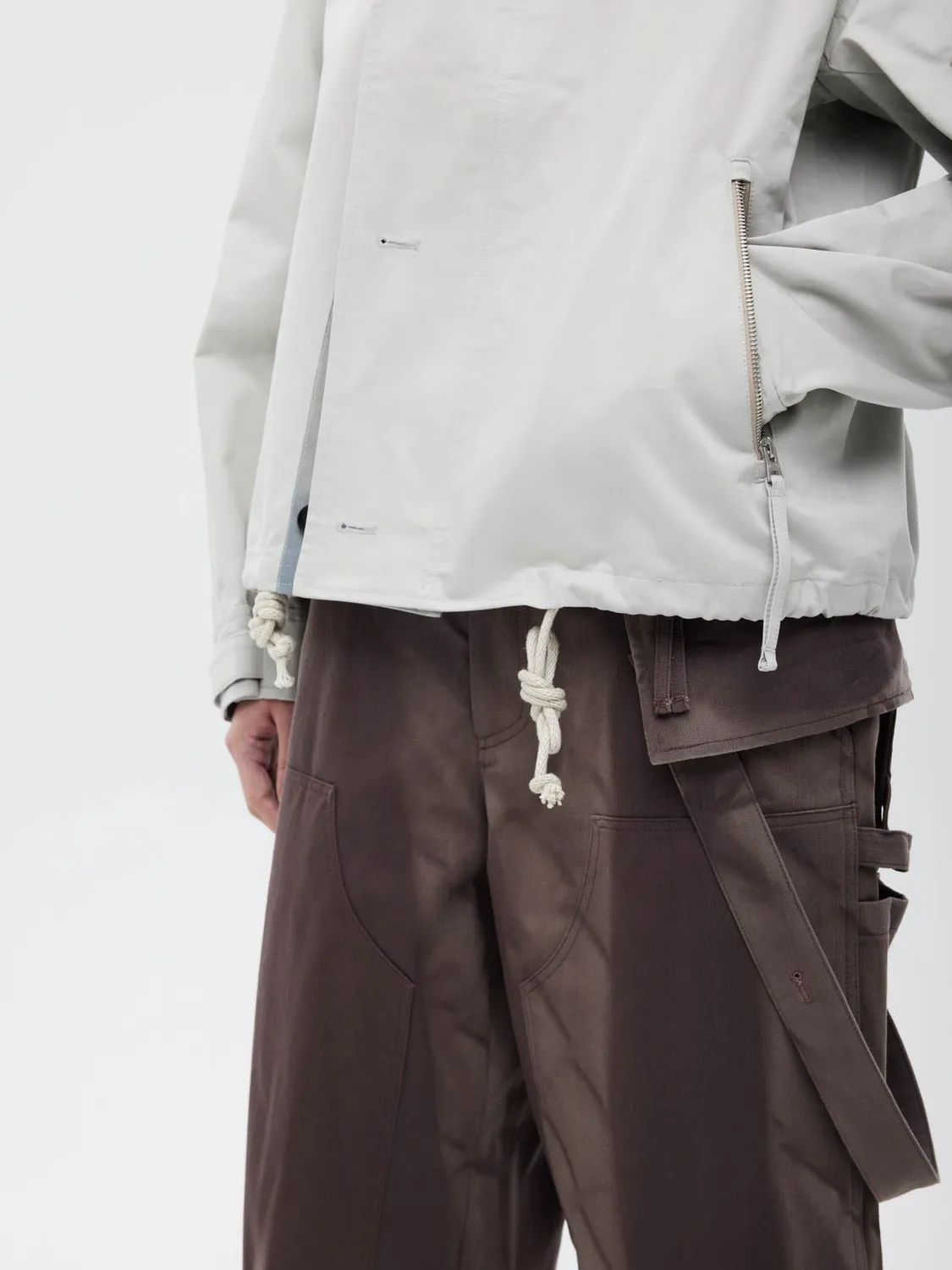 Alpha Industries JiyongKim Wide Collar palton gri deschis