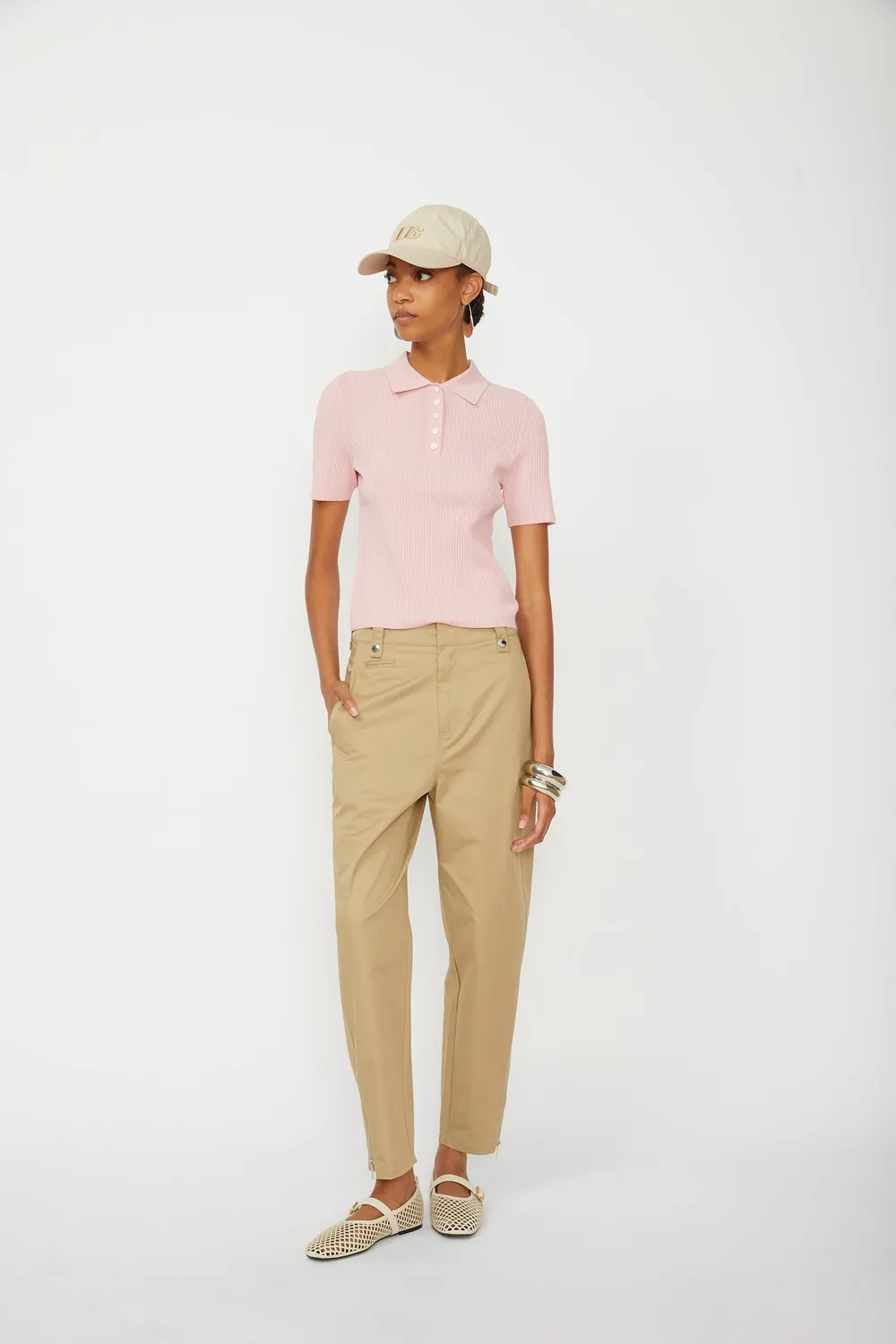 Isabelle Blanche polo tricotat bumbac roz S