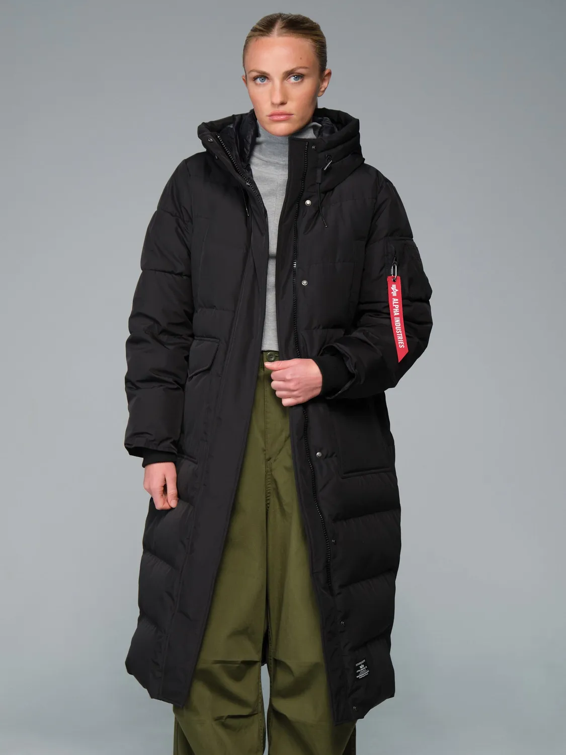 Alpha Industries Sierra Long Puffer parka damă Negru