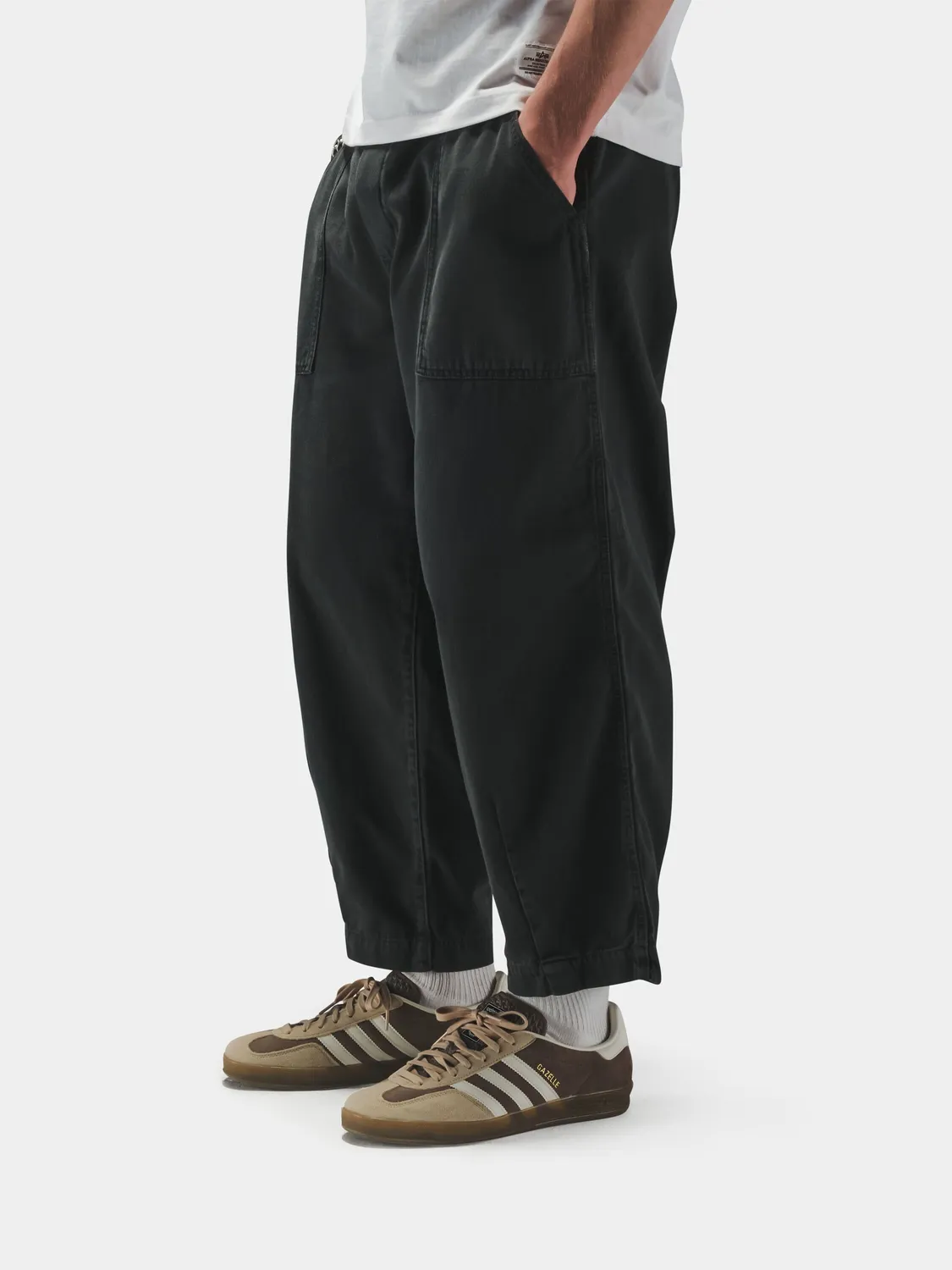 Alpha Industries Oversized Cotton pantaloni albastru bumbac