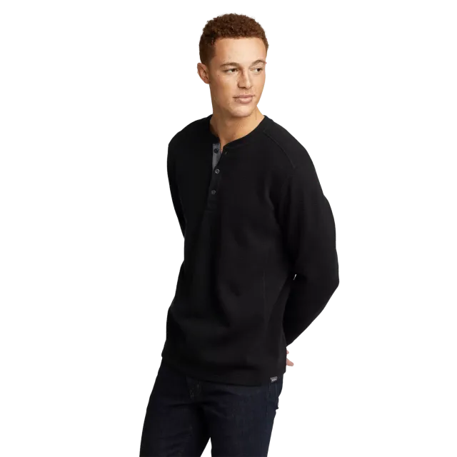 Eddie Bauer Eddie's Favorite henley termic barbati negru