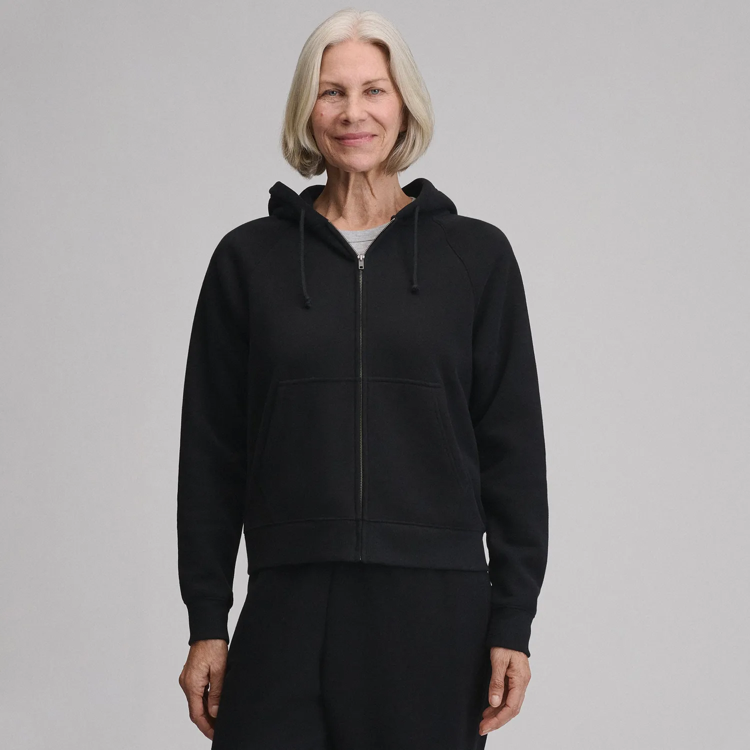 Eddie Bauer Vintage Soft hanorac negru cu fermoar