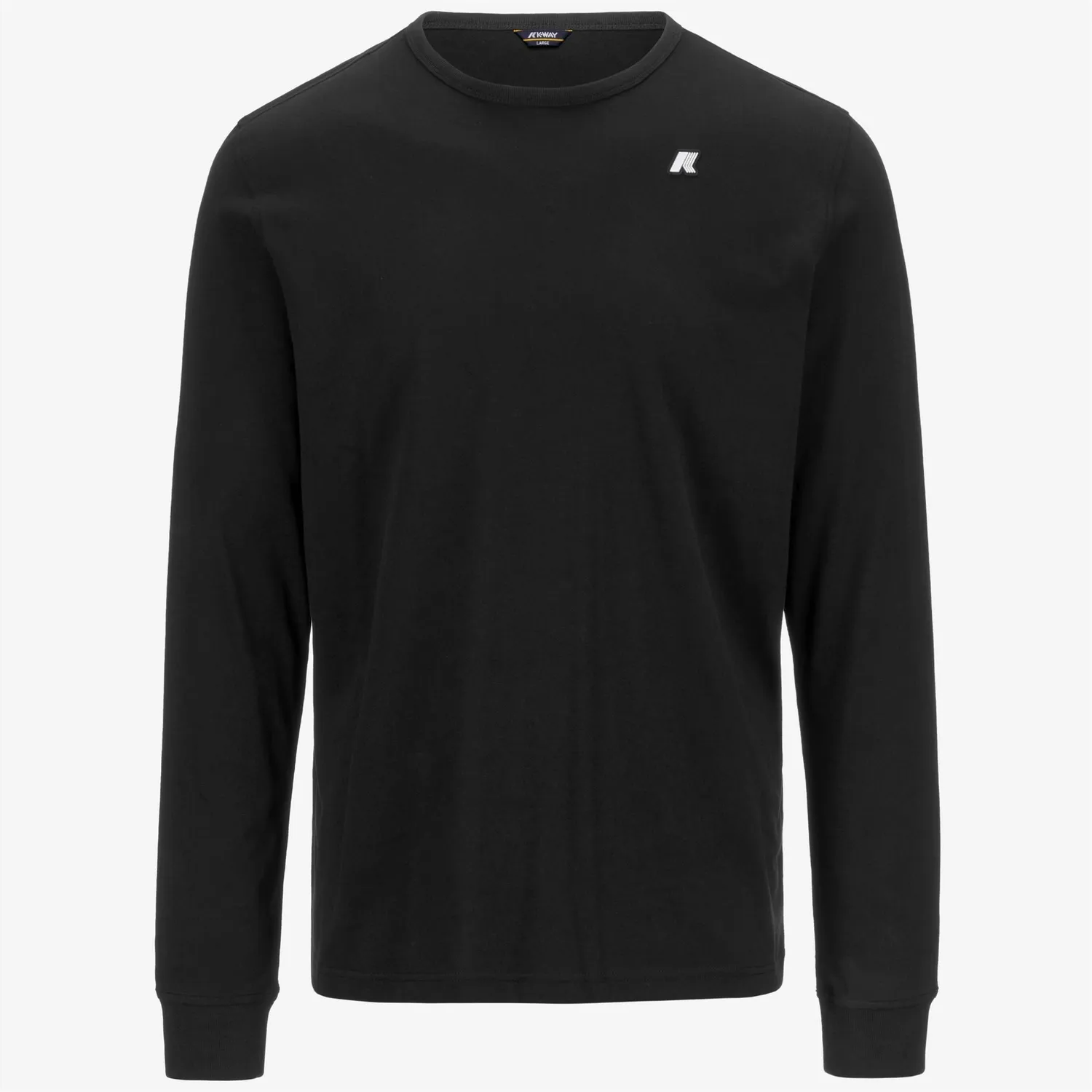 K-Way Elmer tricou barbati Black Pure maneca lunga bumbac