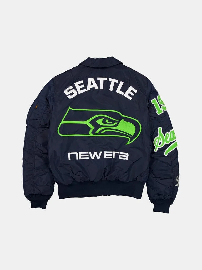 Alpha Industries MA-1 Seattle Seahawks geaca bomber navy intermediar