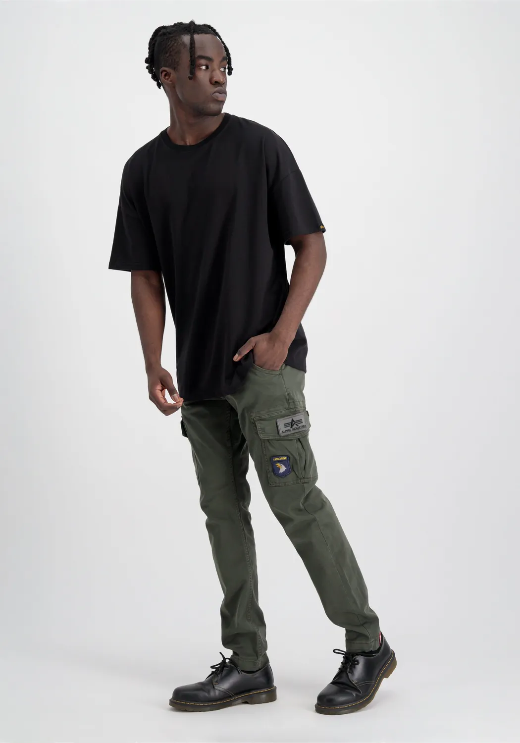 Alpha Industries Recycled Label tricou negru loose fit