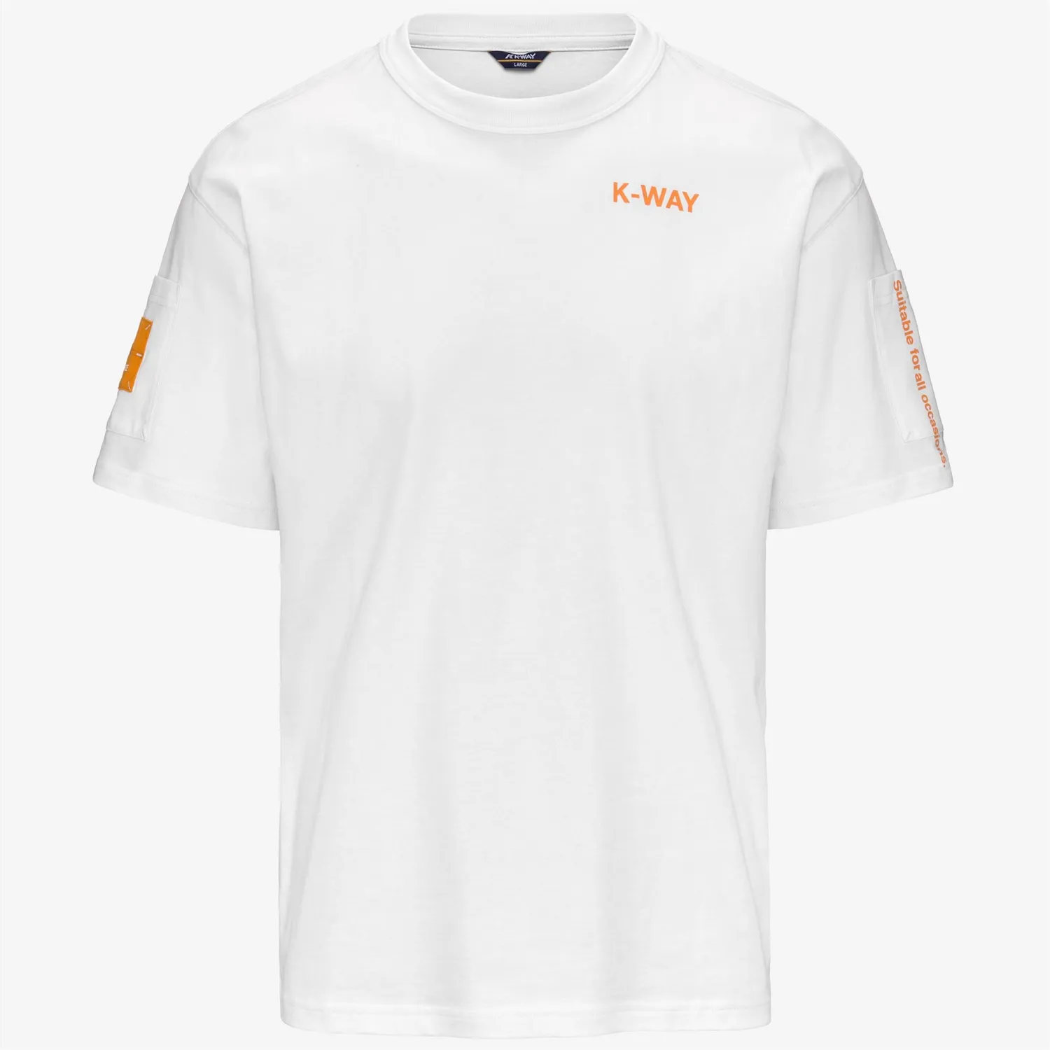 K-Way Fantome tricou bumbac alb-portocaliu barbati