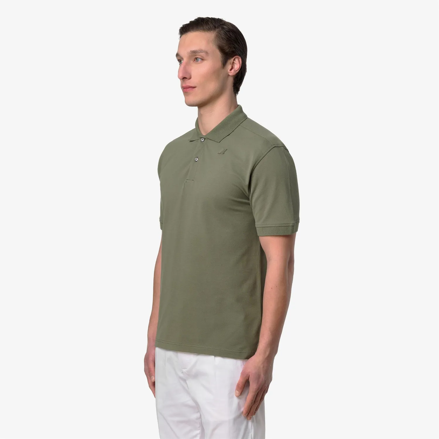 K-Way Simor polo barbati verde lichen bumbac elastic